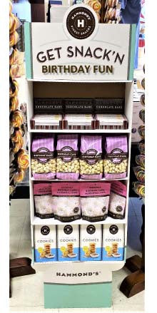 Hammond's Birthday Treat Shipper in store