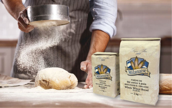 Baker using Milanaise Organic Flours and Grains