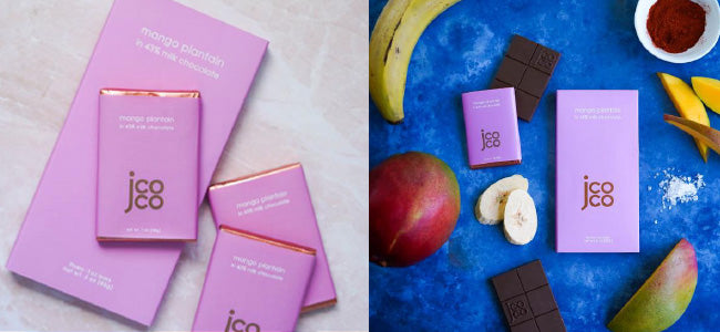 stack of jcoco chocolate bars