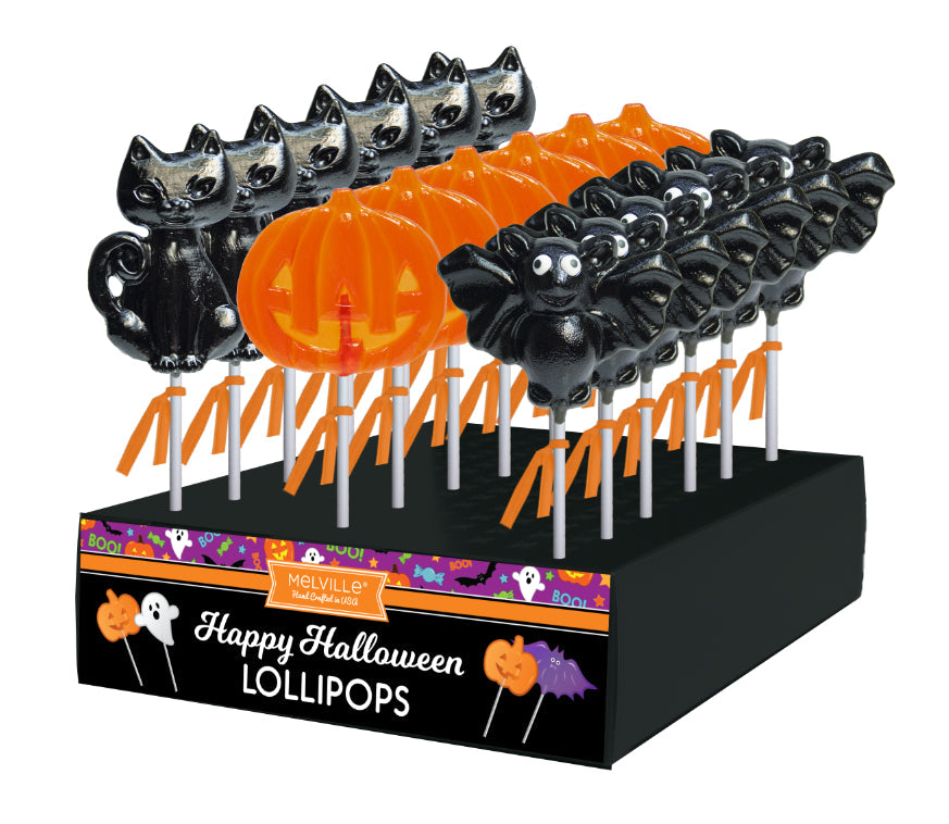 Melville - Lollipops - Cheerful Halloween - Assorted - Display