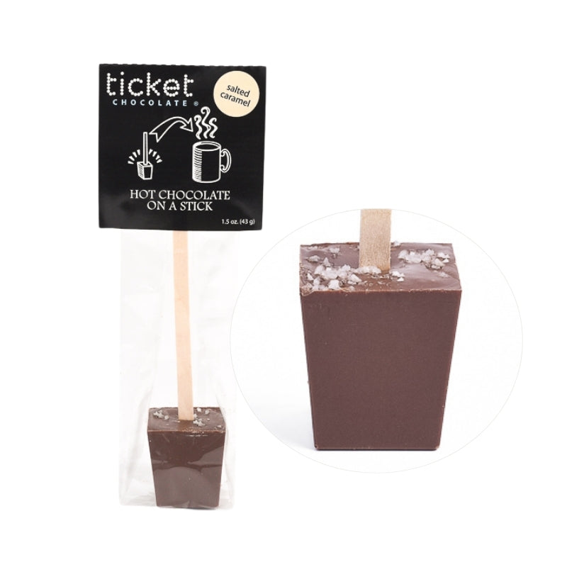 Ticket Chocolate - Salted Caramel (milk) - Hot Chocolate On A Stick