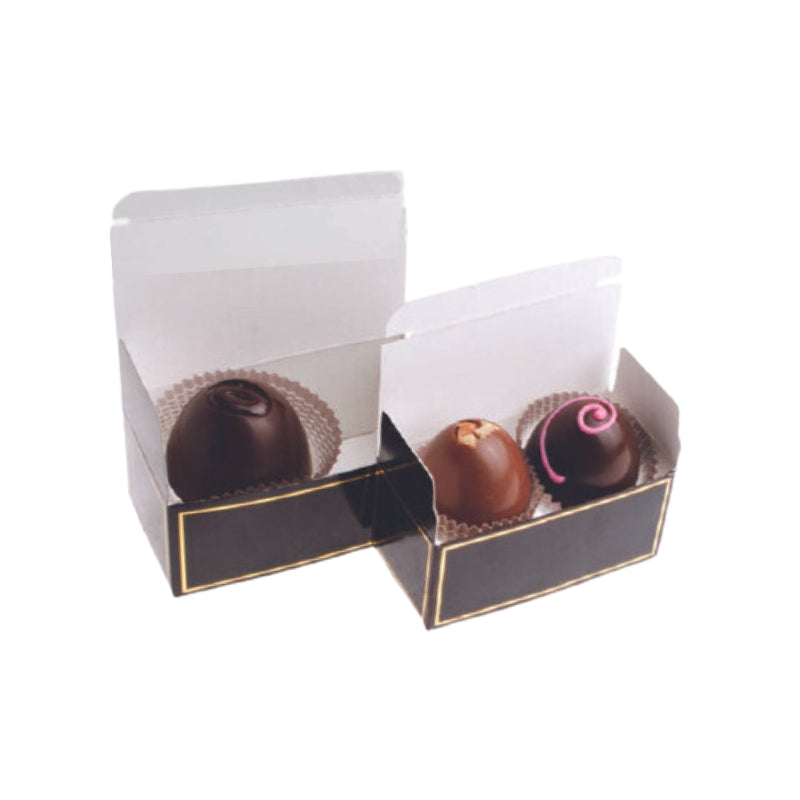 Ticket Chocolate - 2 pc - EMPTY PAPER FOLD & FILL TRUFFLE BOXES
