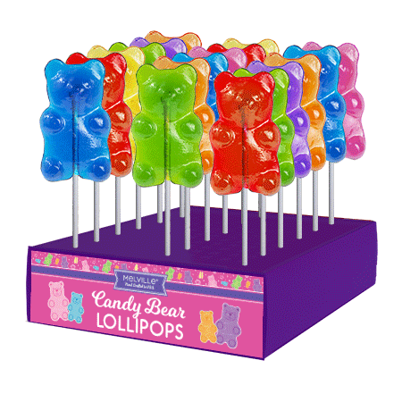 Melville - Lollipops - Sugar Bear - Assorted - Display