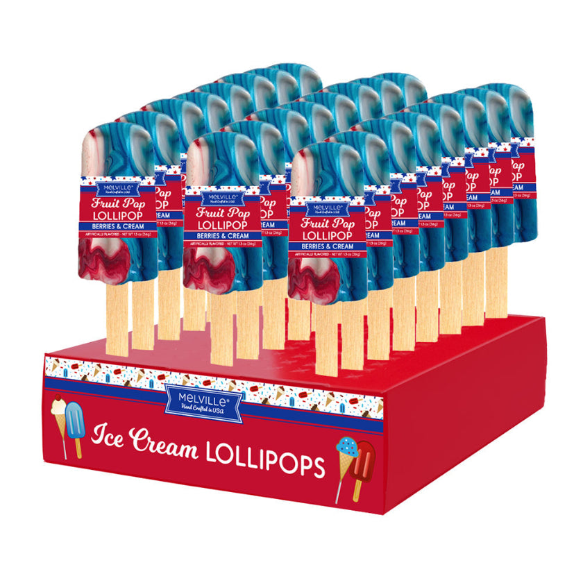 Melville - Lollipops - Patriotic Berries & Cream - Display