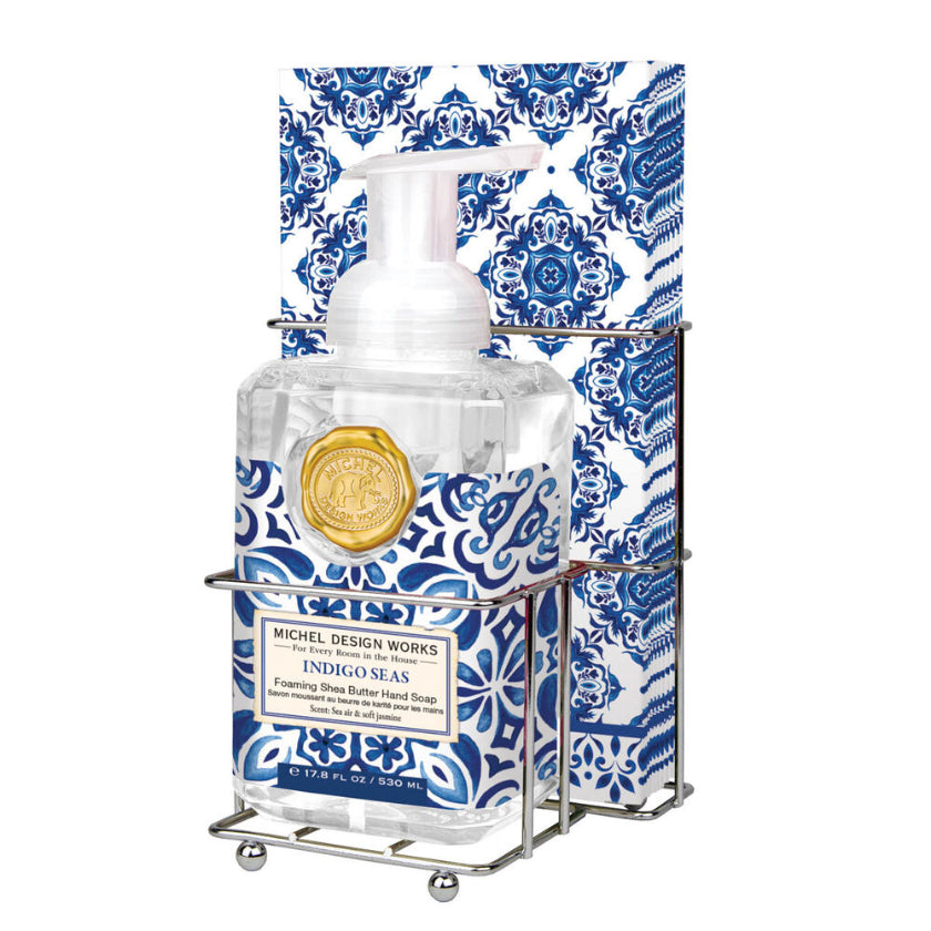 Michel Design Works - Indigo Seas Foaming Hand Soap & Hostess Napkin Set