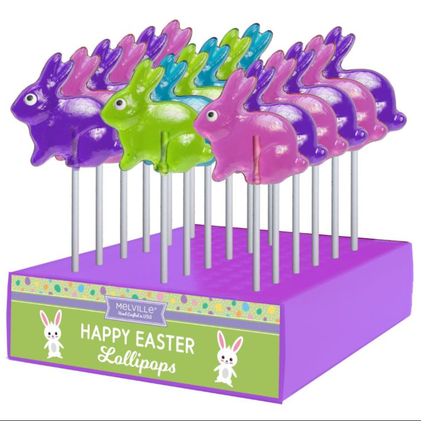 Melville - Lollipops - Mini Bunny - Assorted - Display