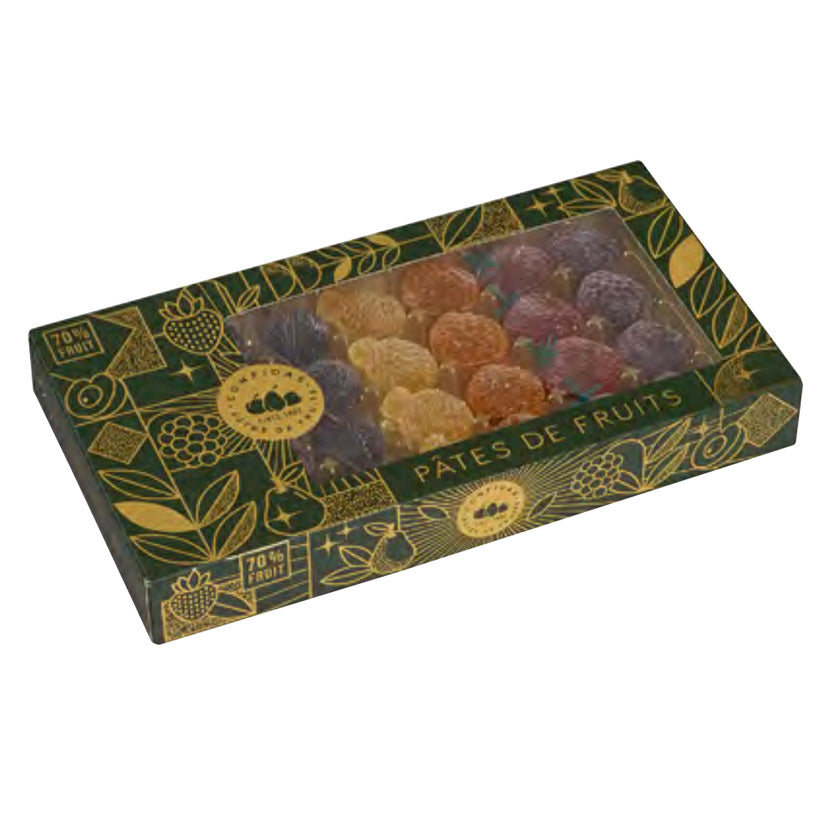 Confidas Pâtes de Fruits - Small Assorted Fruits 70% - 28-pieces gift-box - 19.4 oz