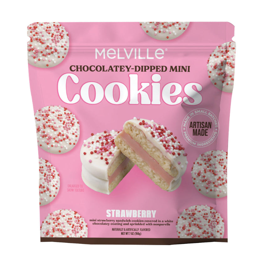 Melville - Strawberry Mini Cookies - Bag