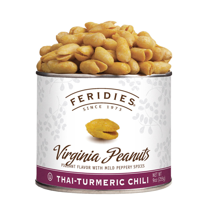 Feridies - Tins - 9oz Thai-Turmeric Chili Virginia Peanuts