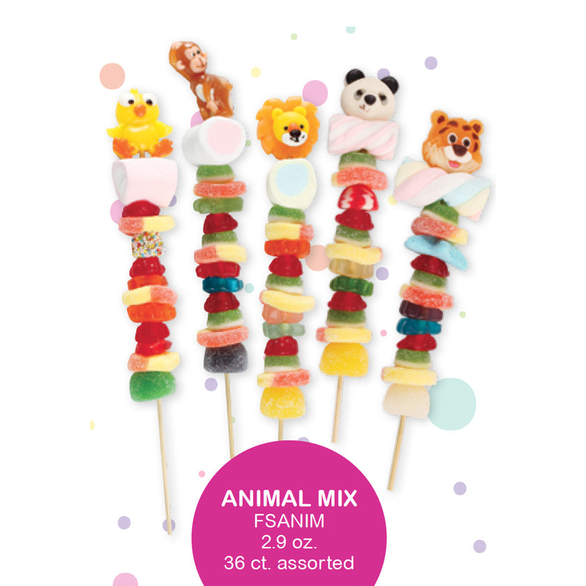Forever Sweets - CANDY KABOBS - Animal mix assortment - 2.9oz
