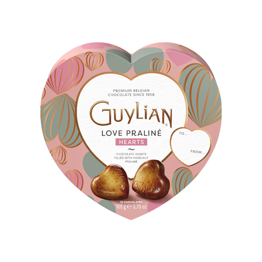 Guylian - Praline Hearts (10-piece) in Heart-shaped box 105g/3.7oz