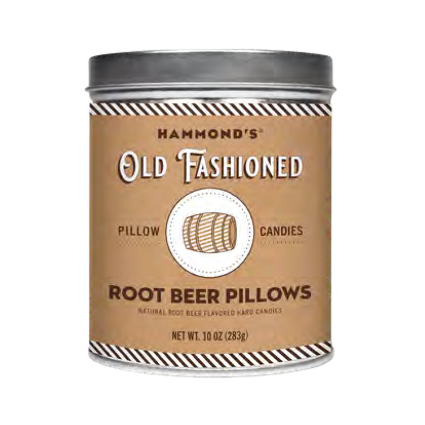 Hammond's Candies - Pantry Candy Tins - Natural Root Beer Pillows - 10oz