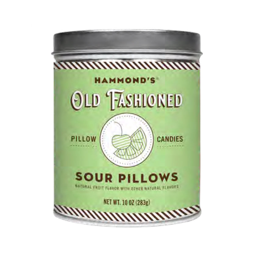 Hammond's Candies - Pantry Candy Tins - Natural Sour Balls Pillows - 10oz