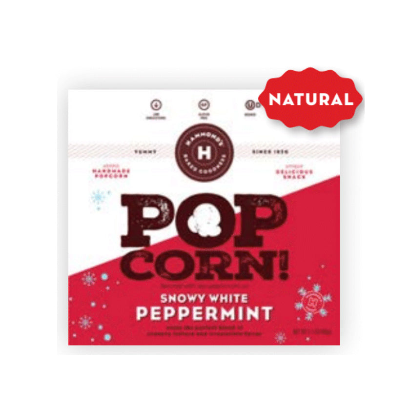 Hammond's Candies - Popcorn - Holiday White Chocolate Peppermint