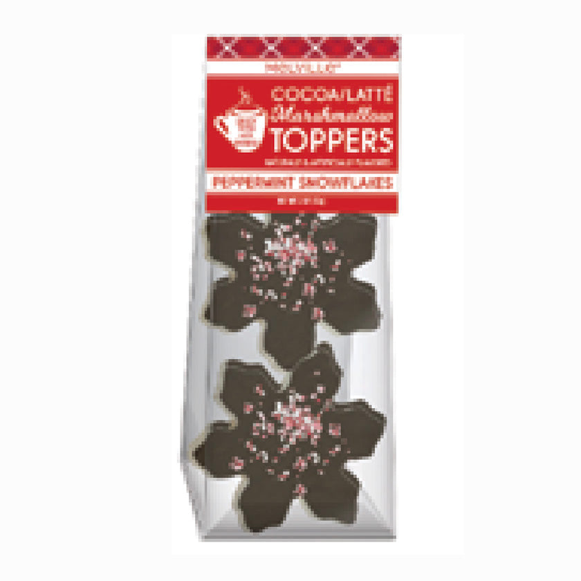 Melville - Cocoa Toppers - Chocolatey Peppermint Snowflake Marshmallows - Bag