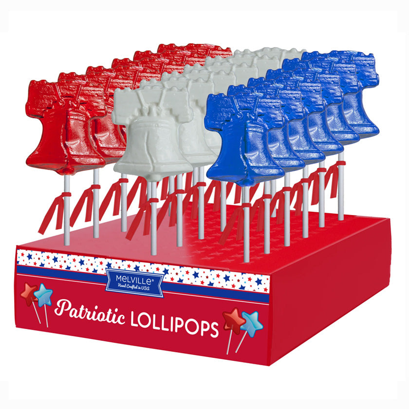 Melville - Lollipops - Liberty Bell - Red, White & Blue - Display