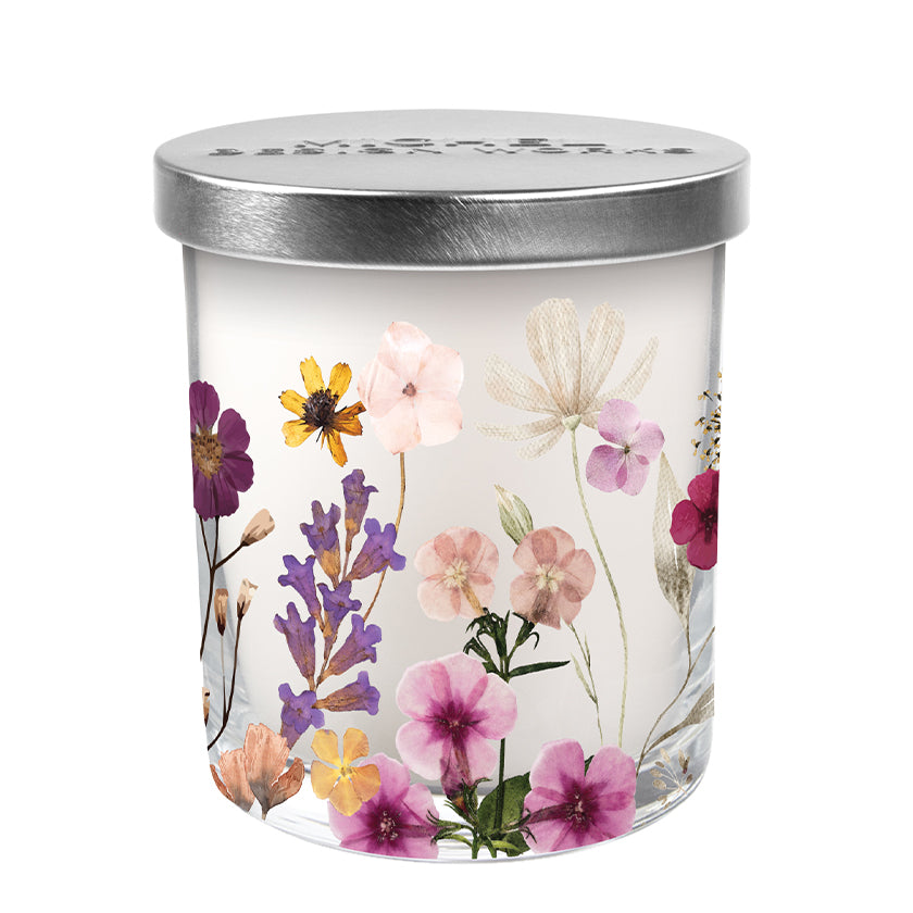 Michel Design Works - Pressed Flowers Candle Jar with Lid