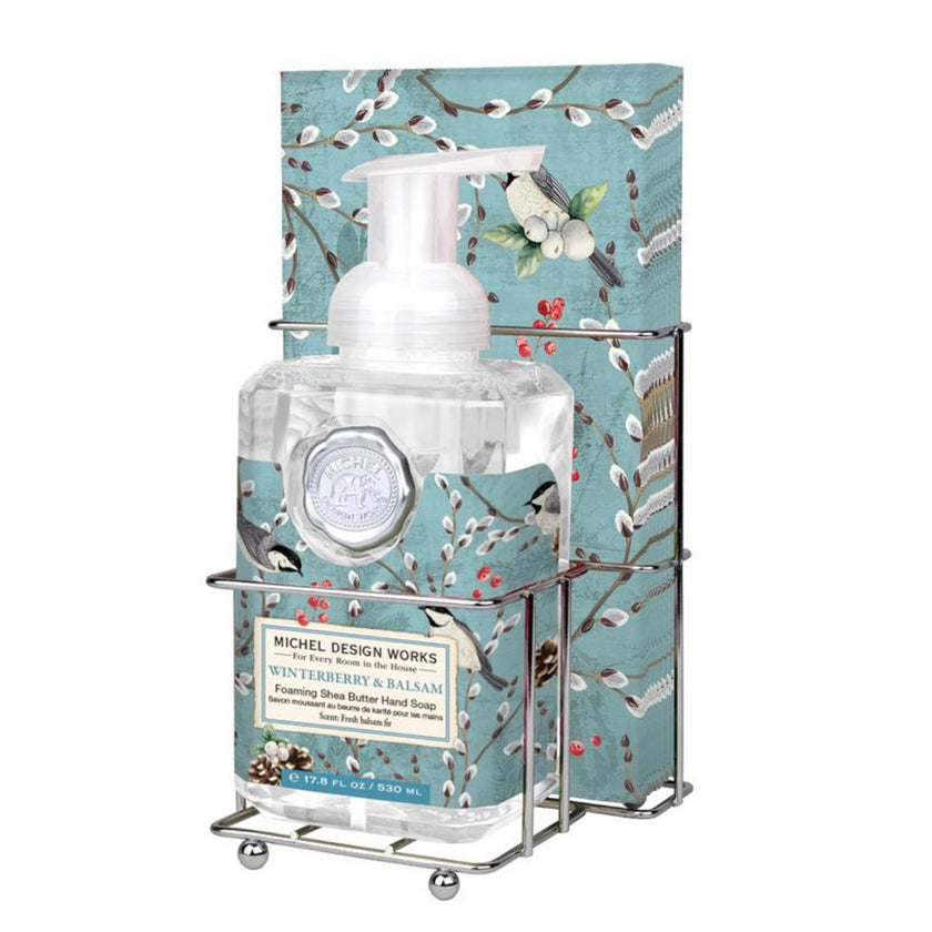 Michel Design Works - Winterberry & Balsam Foaming Hand Soap & Hostess Napkin Set
