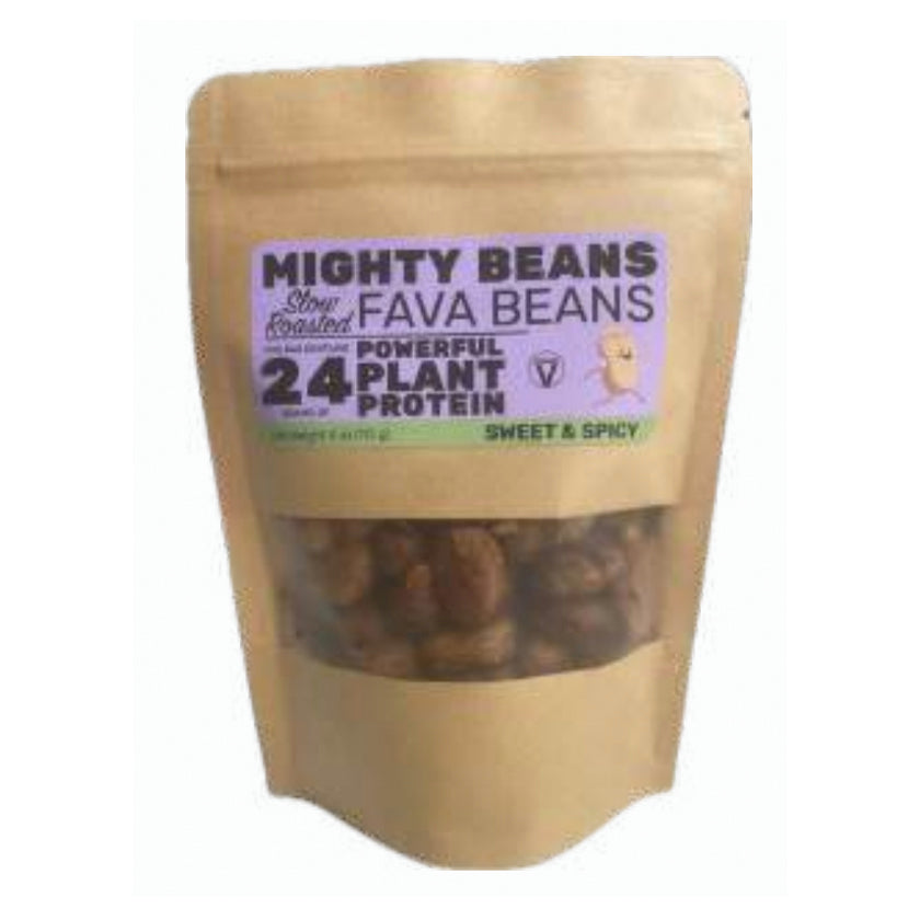 Mighty Beans - Roasted Fava Beans - Sweet And Spicy - 4oz