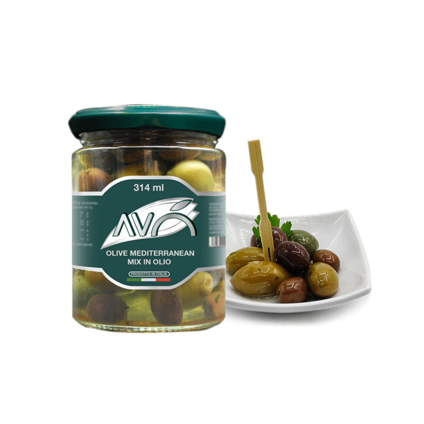 Ritrovo Selections - Antica Valle d'Ofanto Mediterranean Olive Mix in olive oil Cerignola, Nocellara, Leccino