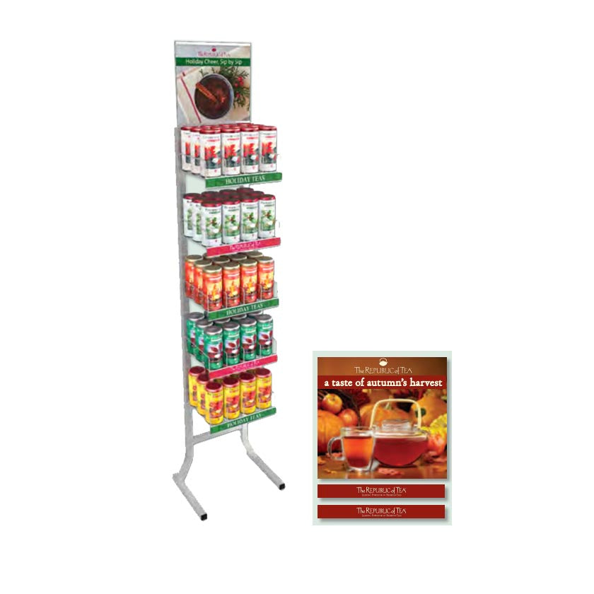 The Republic of Tea - Double-Sided Fall Teas and Holiday Teas Wire Rack Display
