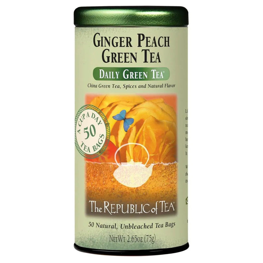 The Republic of Tea - Daily Green Tea® - Ginger Peach Green (Single)