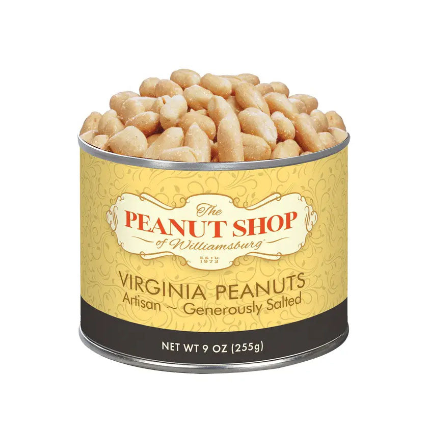 The Peanut Shop - Handcooked Virginia Peanuts - ARTISAN GENEROUSLY SALTED, 9oz