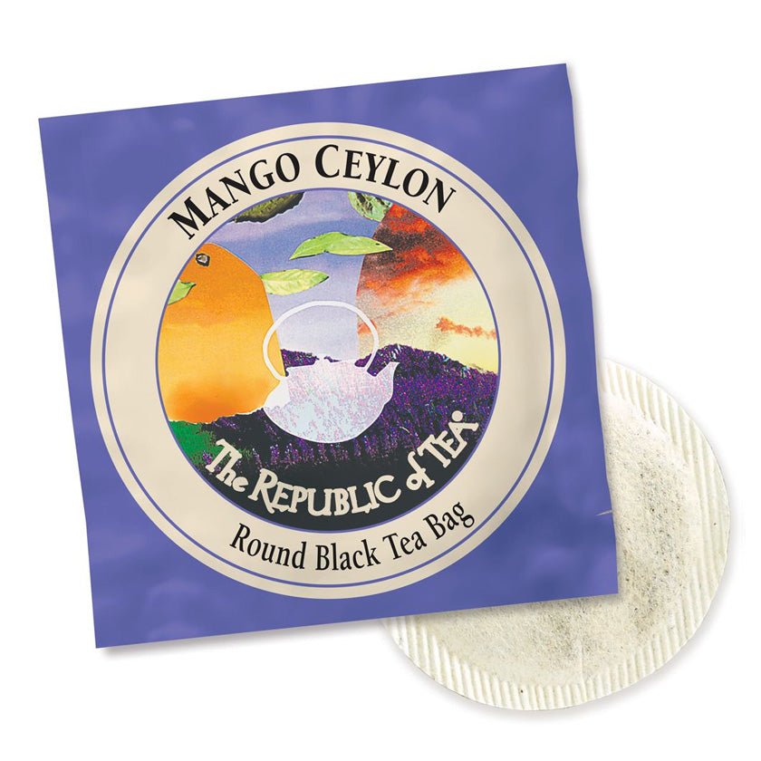 The Republic of Tea - Mango Ceylon Black Overwraps (50 Bags)
