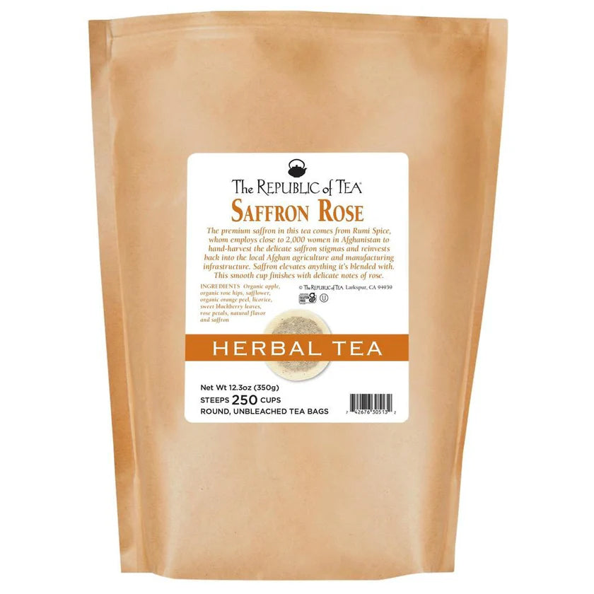 The Republic of Tea - Saffron Rose Tea Bulk Bag (250 ct)