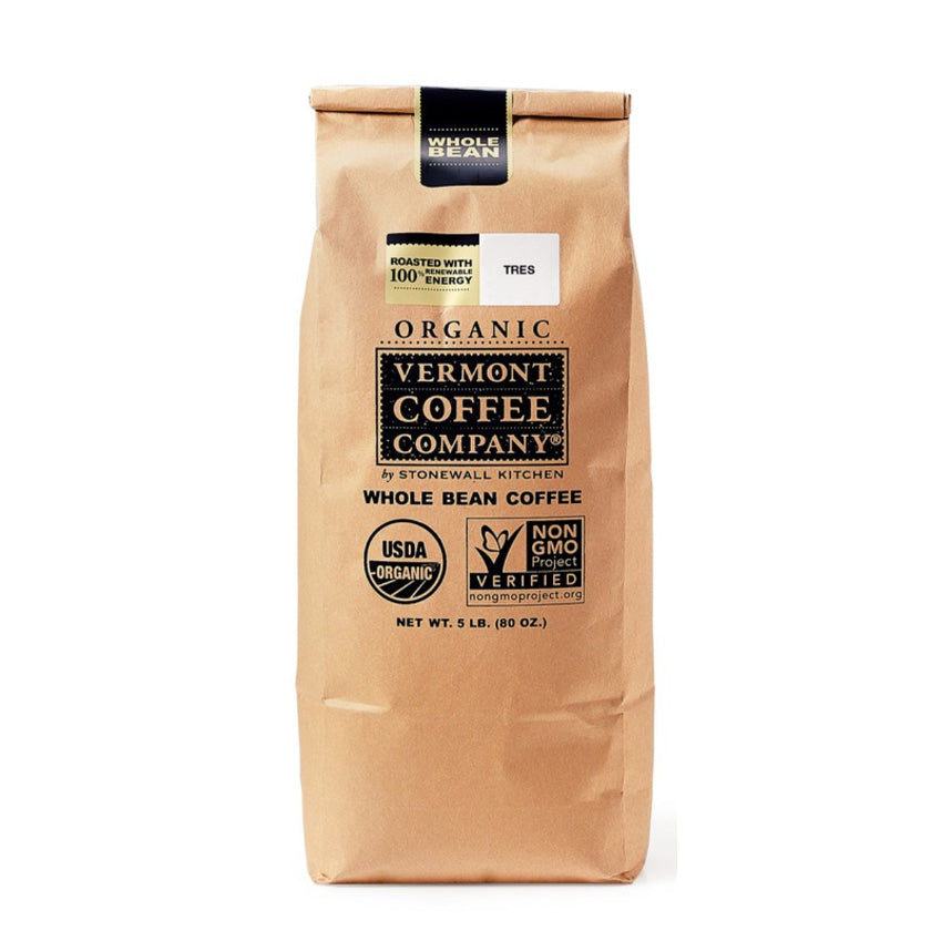 Vermont Coffee - Organic Tres Whole Bean 80oz (Bulk)