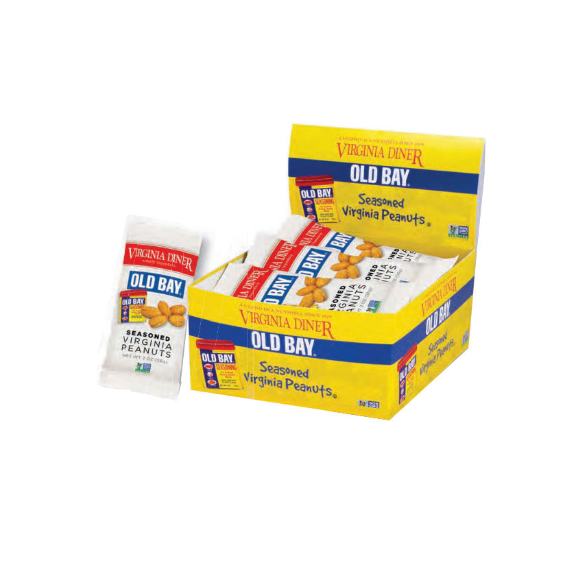 Virginia Diner - Old Bay Seasoned Peanuts Bags 2oz in Counter Display