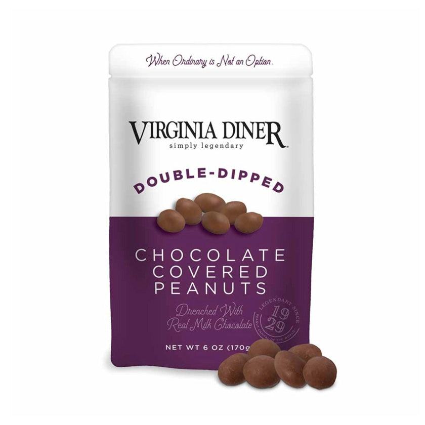 Virginia Diner - Stand Up Bags - Double-Dipped Chocolate Covered Peanuts 6oz
