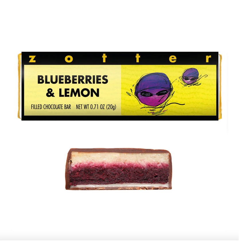 Zotter - Hand Scooped Minis - Blueberries & Lemon 20g Mini