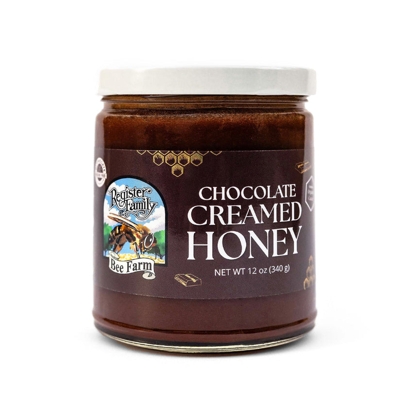 Register Family Farm - Chocolate Creamed Honey Glass Jar - 12oz