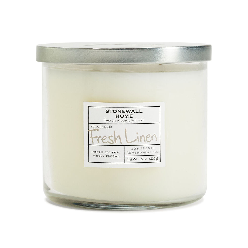Stonewall Home - Candles & Fragrance - Fresh Linen, Medium Bowl