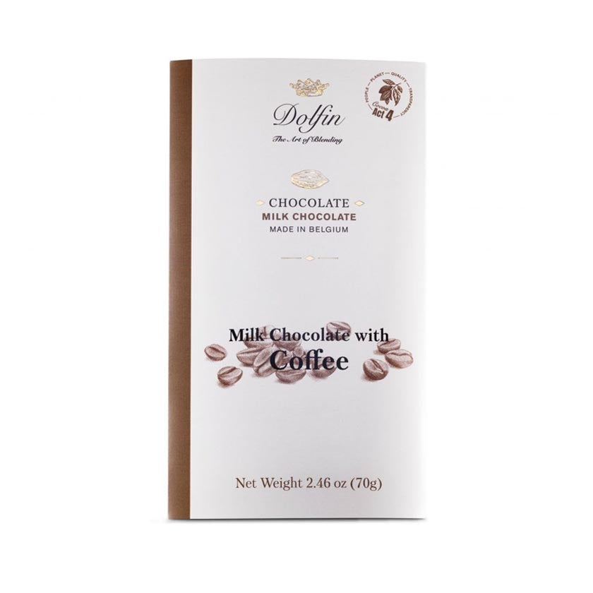 Dolfin 70g Bars 37% Milk Bar w/ Coffee