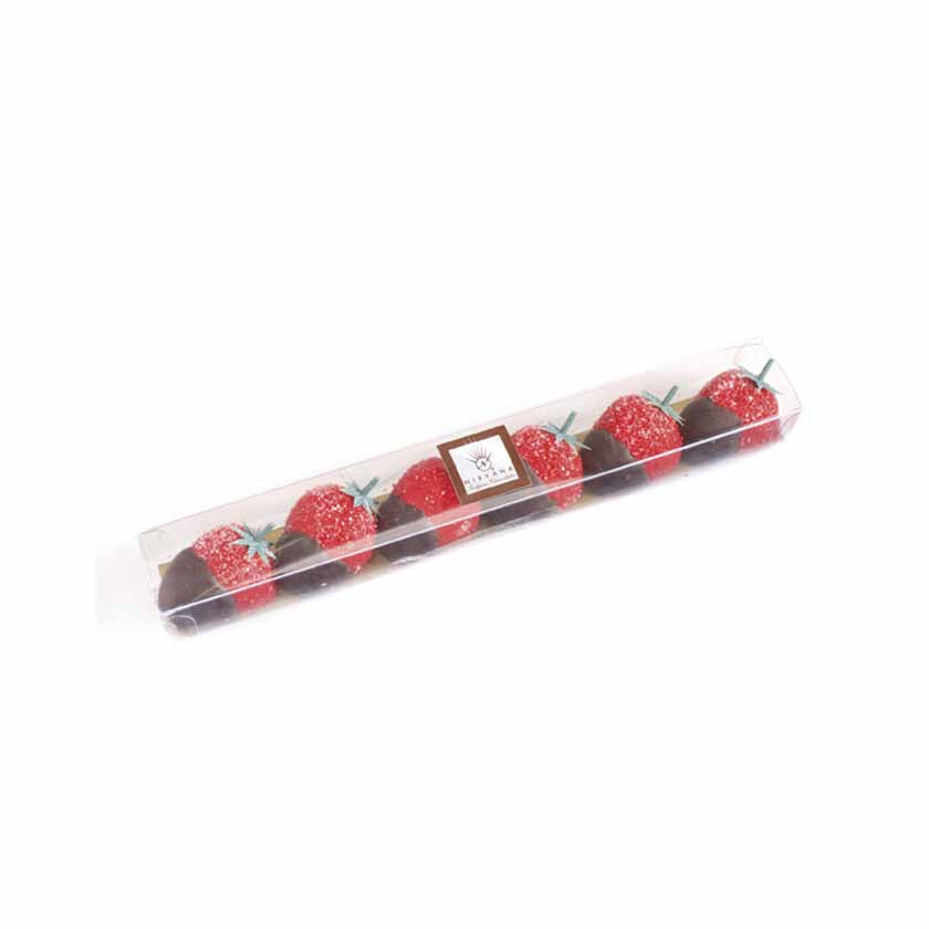Nirvana Chocolates Dark Chocolate Dipped Marzipan Strawberries