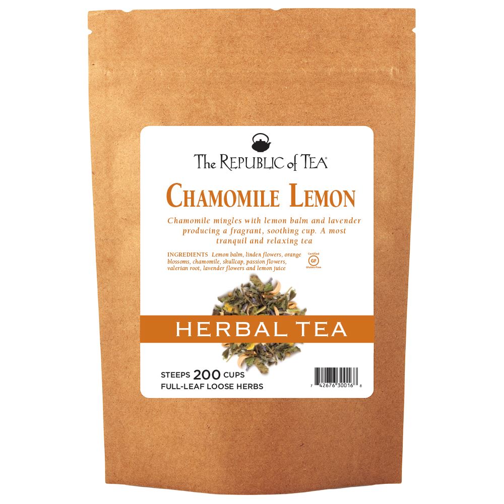 The Republic of Tea - Chamomile Lemon Herbal Full-Leaf Bulk Bag (3/4 lb)