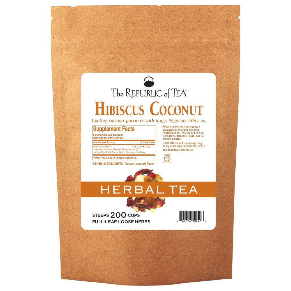 The Republic of Tea - Superflower¨ Hibiscus Coconut Full-Leaf Bulk (1 lb)