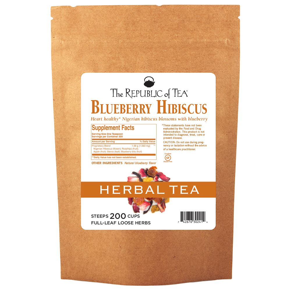 The Republic of Tea - Superflower¨ Hibiscus Blueberry Full-Leaf Bulk Bag (1 lb)