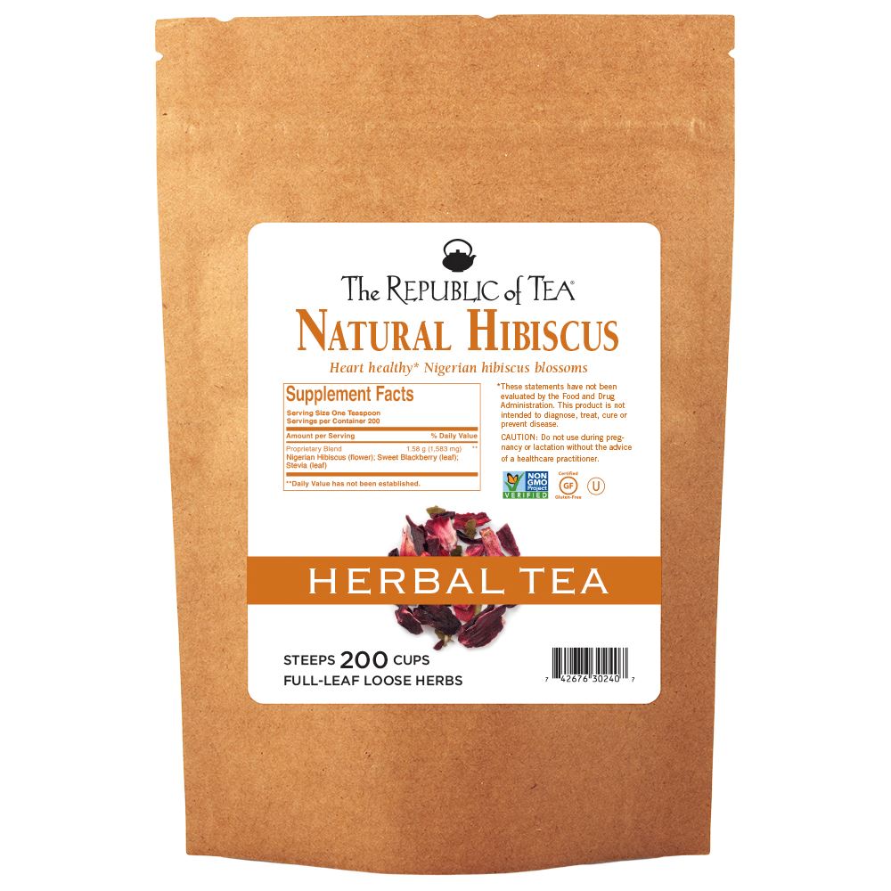 The Republic of Tea - Superflower¨ Hibiscus Natural Full-Leaf Bulk Bag (1 lb)
