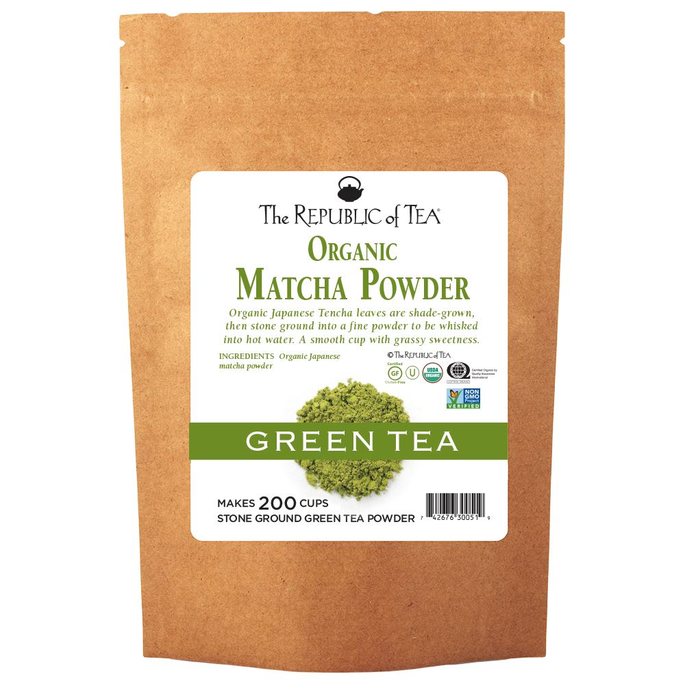 The Republic of Tea - Organic Full-Leaf Matcha Powder Bulk Bag (1 lb)