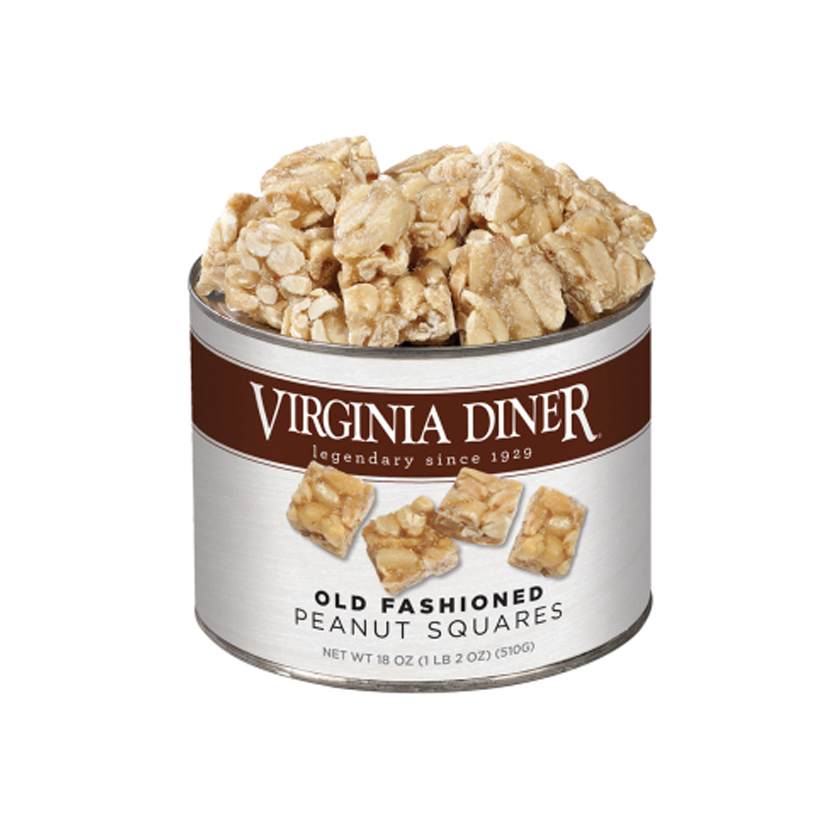 Virginia Diner Classic Old Fashioned Peanut Squares Tin 10oz