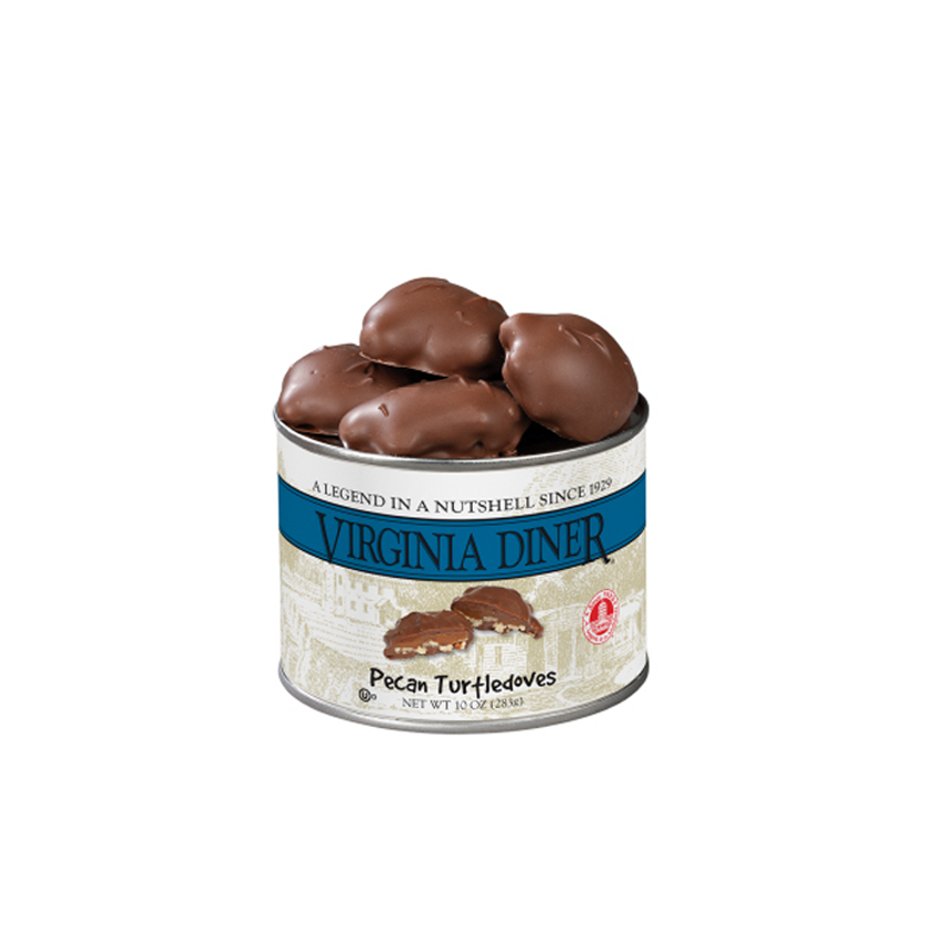 Virginia Diner Pecan Turtledoves Tin 10oz