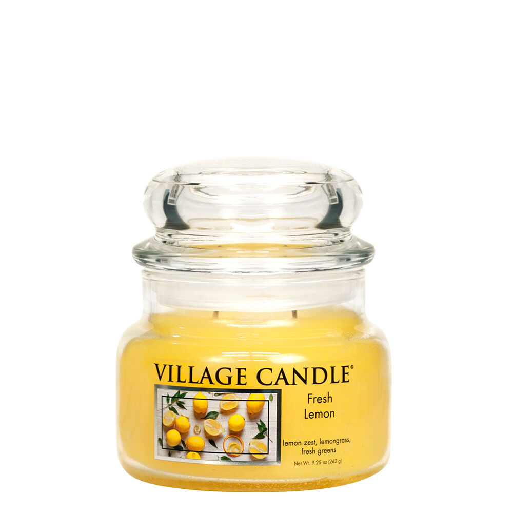 Village Candle - Fresh Lemon - Small Glass Dome