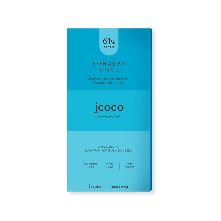 jcoco - Boharat Middle East Spice 61% Dark Chocolate Bar 3oz