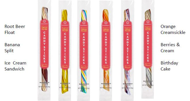 Hammond's Candies Candy Sticks in 6 flavors