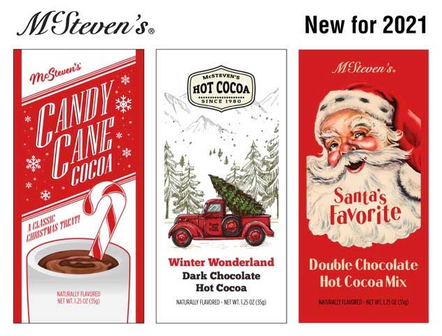 NEW! Xmas Cocoa Packets from McSteven's