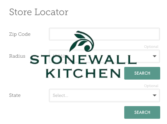 Stonewall Kitchen "Where To Buy” locator