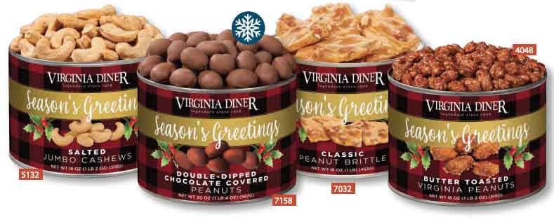 Virginia Diner peanuts have new Holiday packaging